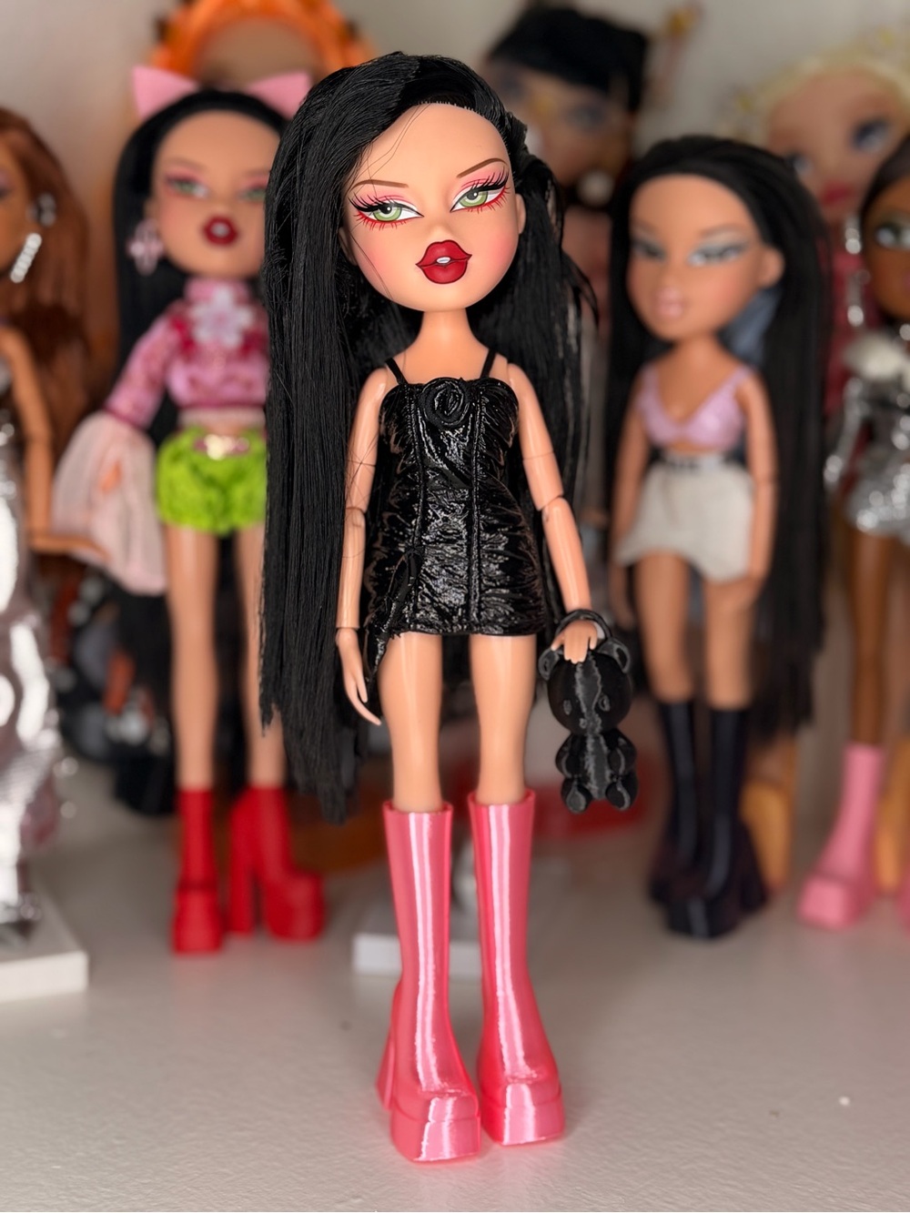 Bratz shoes handmade pink silk
